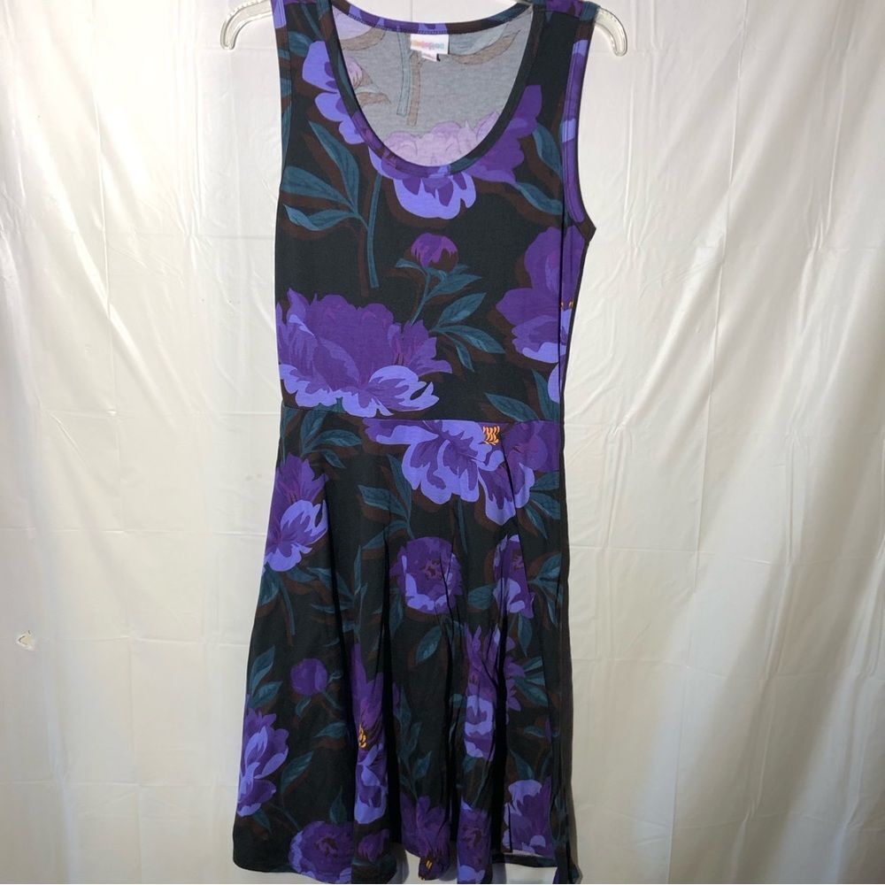 Lula Roe Purple Sleeveless Dress Size Small
